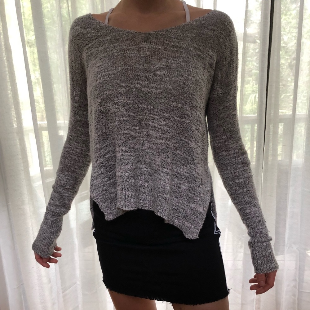 Light gray sweater top
